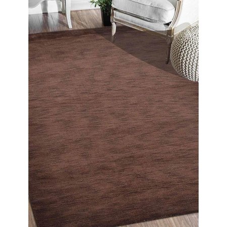 GLITZY RUGS 6 x 9 ft. Hand Knotted Gabbeh Wool Solid Rectangle Area RugBrown UBSL00111L0004A11